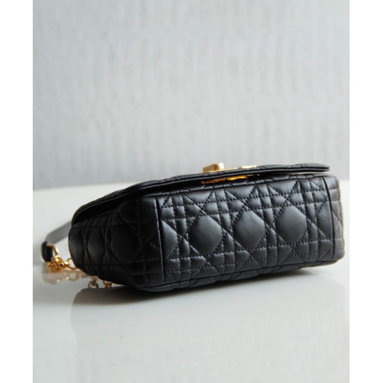 Replica Christian Dior Dior Caro Bag Black