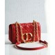 Fake Christian Dior Small Dior Caro Bag Red Replica