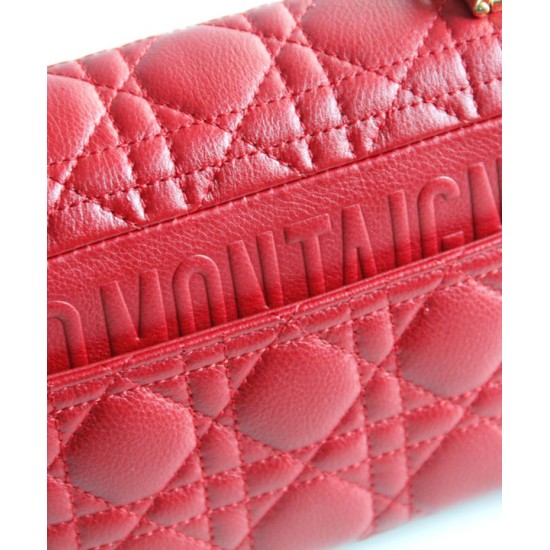 Fake Christian Dior Small Dior Caro Bag Red Replica