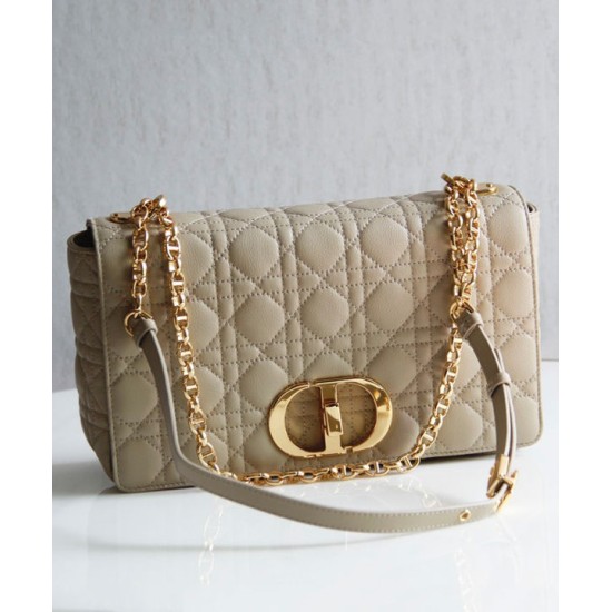 Replica Christian Dior Large Dior Caro Bag Apricot