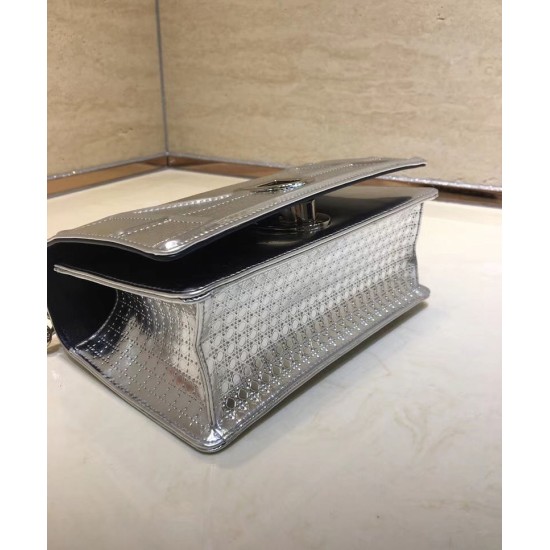 Replica Christian Dior Small Diorama flap bag Silver