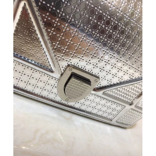 Replica Christian Dior Small Diorama flap bag Silver