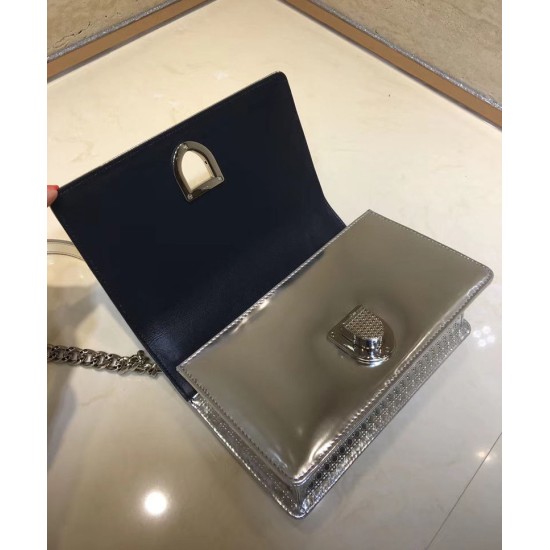 Replica Christian Dior Small Diorama flap bag Silver