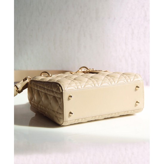 Fake Christian Dior Lady Dior My Abcdior Bag Apricot Replica