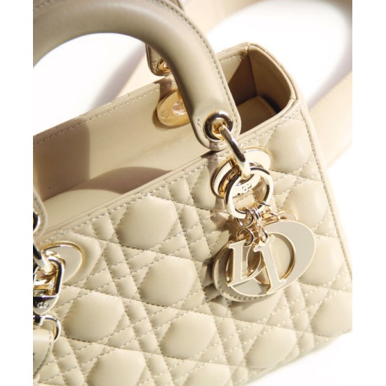 Fake Christian Dior Lady Dior My Abcdior Bag Apricot Replica