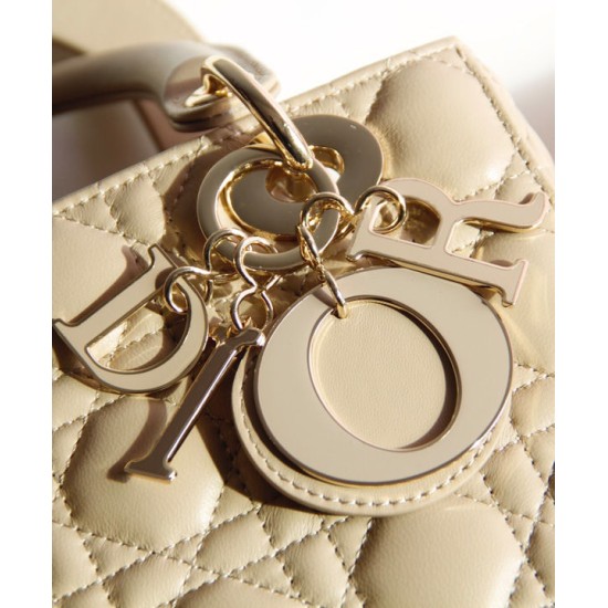 Fake Christian Dior Lady Dior My Abcdior Bag Apricot Replica