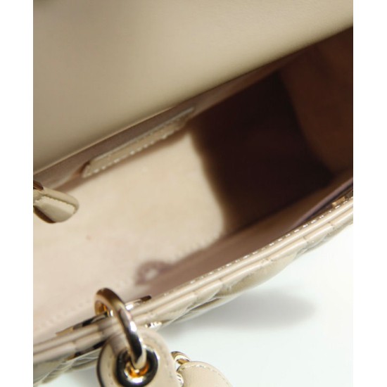 Fake Christian Dior Lady Dior My Abcdior Bag Apricot Replica