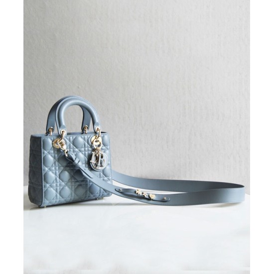 Fake Christian Dior Lady Dior My Abcdior Bag Light Blue Replica
