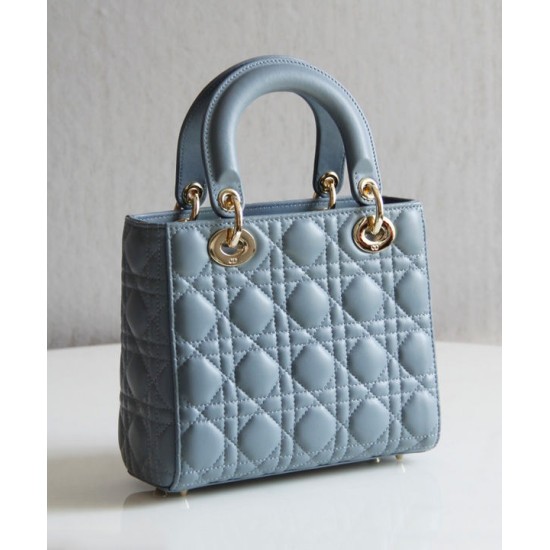 Fake Christian Dior Lady Dior My Abcdior Bag Light Blue Replica