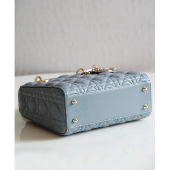 Fake Christian Dior Lady Dior My Abcdior Bag Light Blue Replica