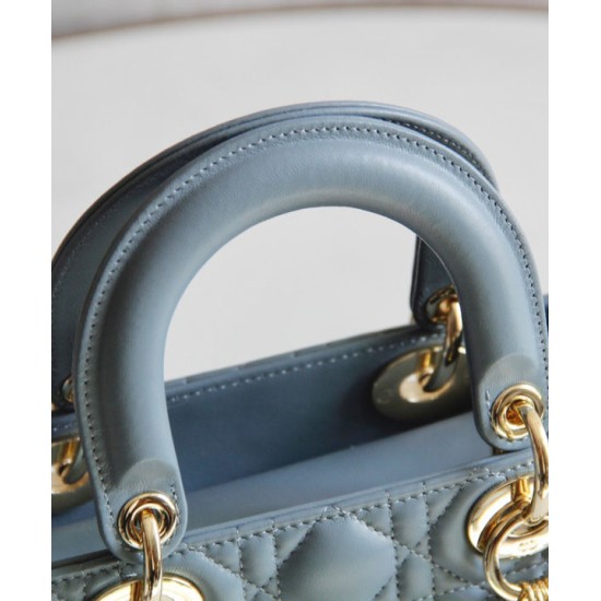 Fake Christian Dior Lady Dior My Abcdior Bag Light Blue Replica