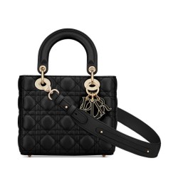 Fake Christian Dior Lady Dior My Abcdior Bag Black Replica