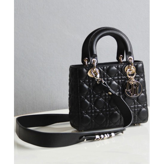 Fake Christian Dior Lady Dior My Abcdior Bag Black Replica