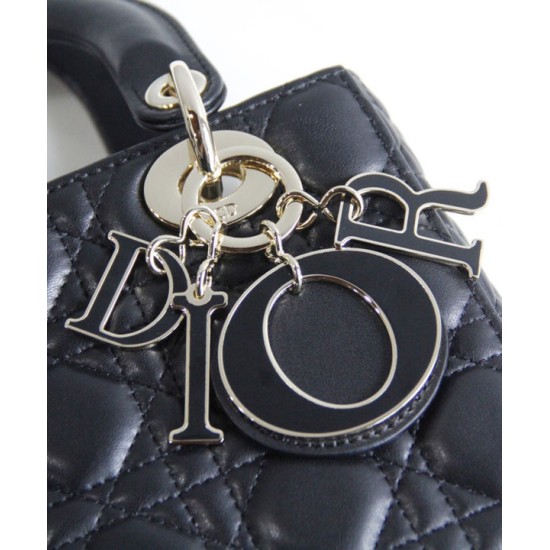 Fake Christian Dior Lady Dior My Abcdior Bag Black Replica