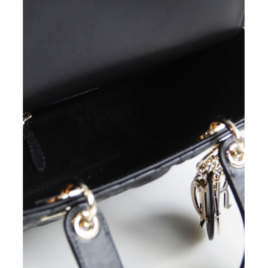 Fake Christian Dior Lady Dior My Abcdior Bag Black Replica