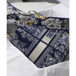 Replica Christian Dior Medium Lady D-Lite Bag Dark Blue