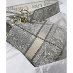 Replica Christian Dior Medium Lady D-Lite Bag Gray