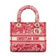 Fake Christian Dior Medium Lady D-Lite Bag Red Replica