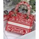 Fake Christian Dior Medium Lady D-Lite Bag Red Replica