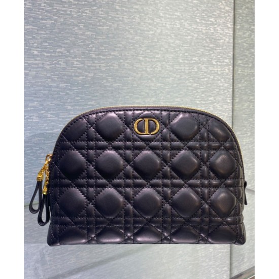 Replica Christian Dior Caro Cosmetic Bag Black
