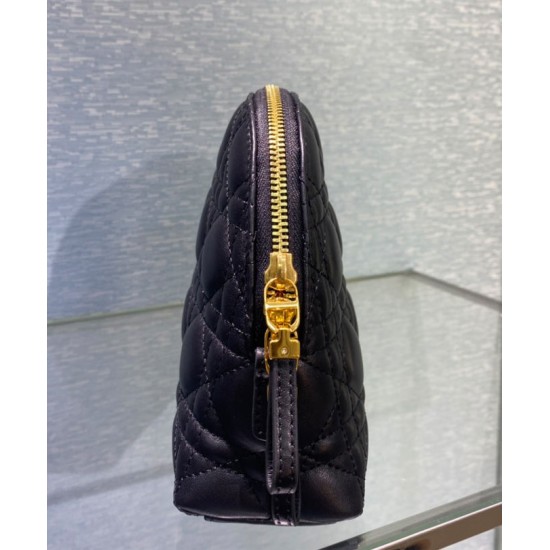 Replica Christian Dior Caro Cosmetic Bag Black