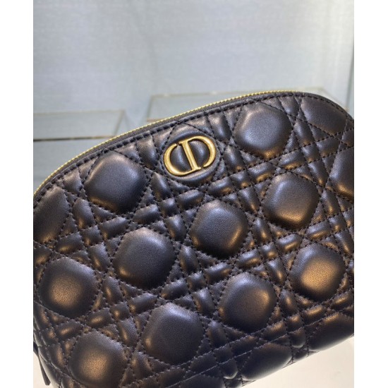 Replica Christian Dior Caro Cosmetic Bag Black