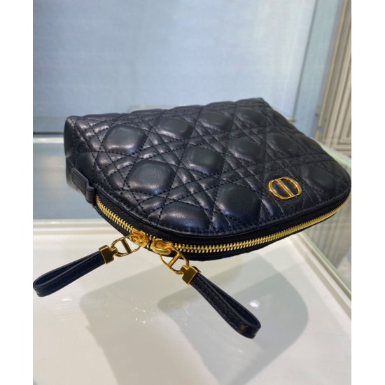 Replica Christian Dior Caro Cosmetic Bag Black