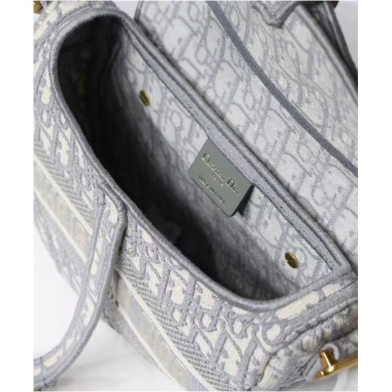 Replica Christian Dior Saddle Original Oblique Embroidered Canvas Bag Gray Fake Christian Dior Saddle Original Oblique Embroidered Canvas Bag Gray Replica