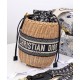 Replica Christian Dior Wicker Bucket Bag Apricot