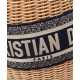 Replica Christian Dior Wicker Bucket Bag Apricot