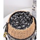 Replica Christian Dior Wicker Bucket Bag Apricot