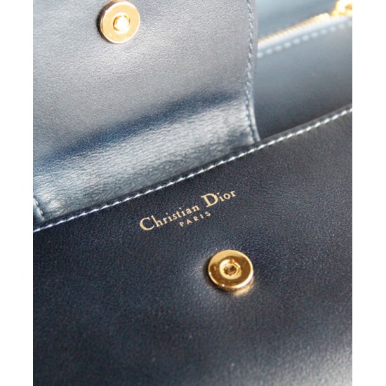 Fake Christian Dior Medium Diordouble Bag Blue Replica