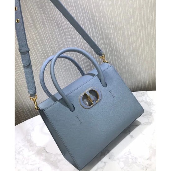 Fake Christian Dior Medium St Honore Tote Light Blue Replica