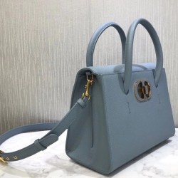 Fake Christian Dior Medium St Honore Tote Light Blue Replica