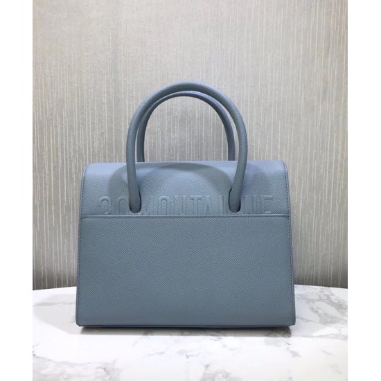 Fake Christian Dior Medium St Honore Tote Light Blue Replica