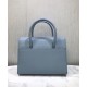 Fake Christian Dior Medium St Honore Tote Light Blue Replica