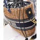 Replica Christian Dior Wicker Basket Bag Apricot
