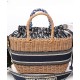Replica Christian Dior Wicker Basket Bag Apricot