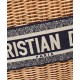 Replica Christian Dior Wicker Basket Bag Apricot