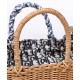 Replica Christian Dior Wicker Basket Bag Apricot