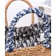 Replica Christian Dior Wicker Basket Bag Apricot