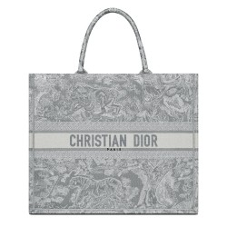 Fake Christian Dior Book Tote Gray Replica