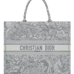 Fake Christian Dior Book Tote Gray Replica