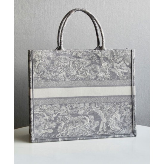 Fake Christian Dior Book Tote Gray Replica