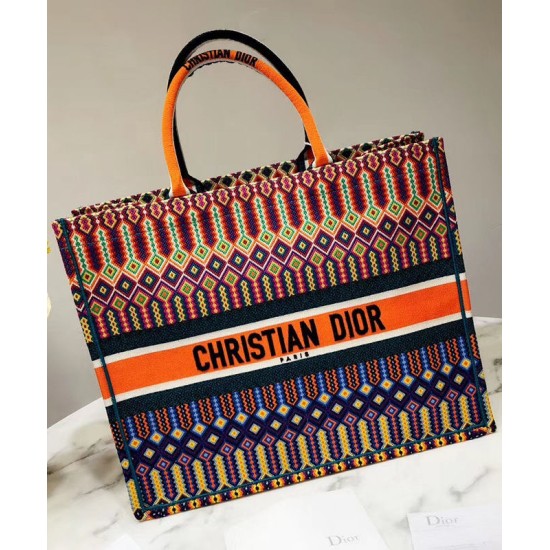 Fake Christian Dior Book Tote bag M1286 Orange Replica