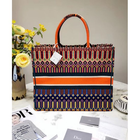 Fake Christian Dior Book Tote bag M1286 Orange Replica