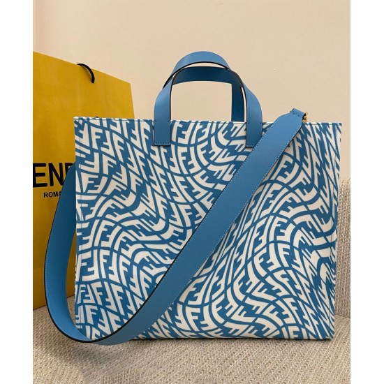 Replica Shopper Glazed Canvas Bag 8BH357 Blue