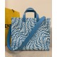 Replica Shopper Glazed Canvas Bag 8BH357 Blue