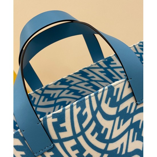 Replica Shopper Glazed Canvas Bag 8BH357 Blue