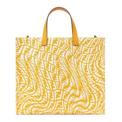 Fake Shopper Glazed Canvas Bag 8BH357 Yellow Replica